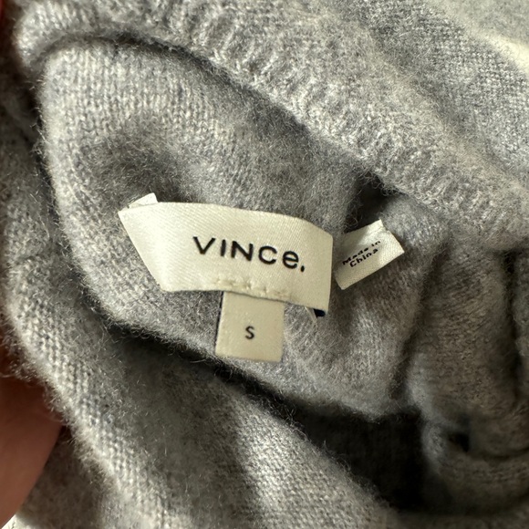 VINCE Plush Cashmere Breton Stripe Funnel Neck Sweater NWOT - Picture 13 of 16